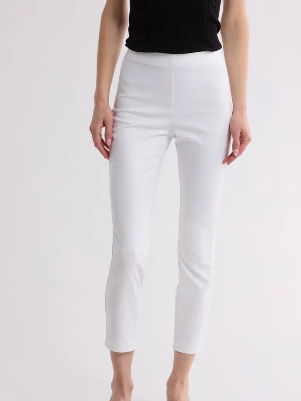 Rag & Bone Simone Slim High Rise Cropped Ankle Pants, White – Size 8